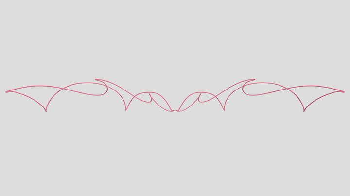 3d Tattoo design - 刺青 - 纹身 symmetrical by f1u3 3D Model