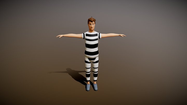 Prisoner(Low Poly) 3D Model