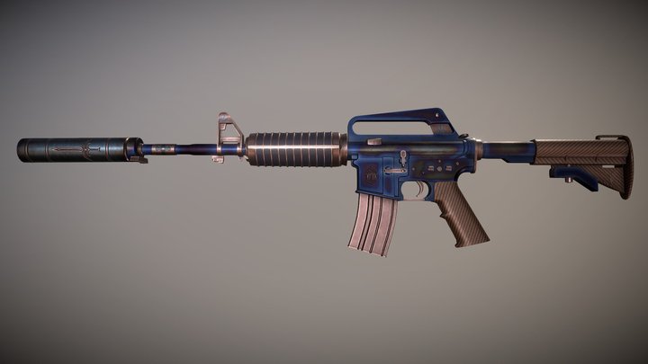 CS:GO M4A1 Medieval 3D Model
