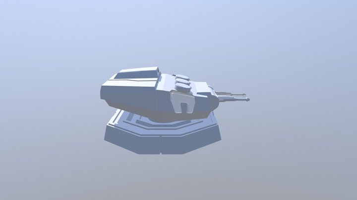 Heavy Turbolaser Cannon V3 3D Model