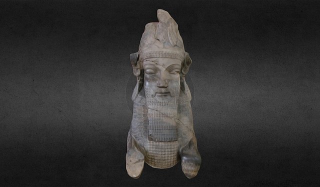 Man Bull Column Capital of Persepolis 3D Model