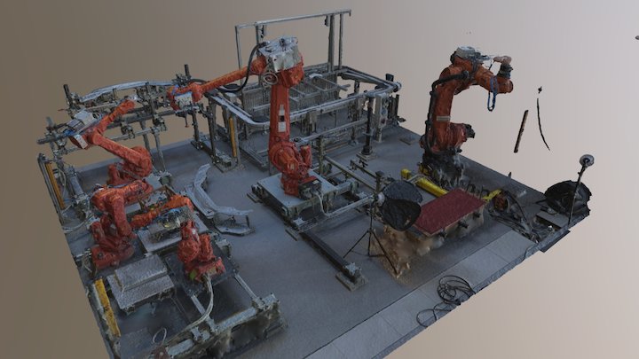 Robotic Cell at Chalmers (8 Mio Triangles) 3D Model