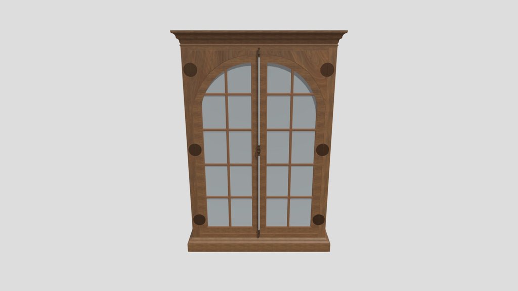 Manor Arched Door Display Cabinet Empty