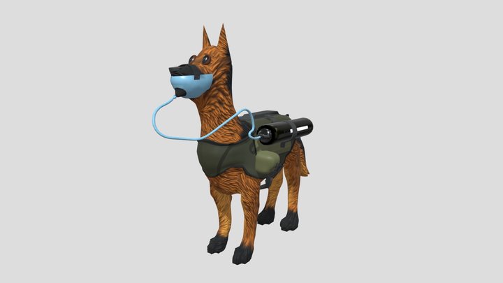 Space Dog Character 3D Model