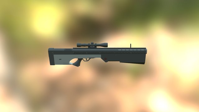 AEG Bullpup Sniper Rifle 3D Model