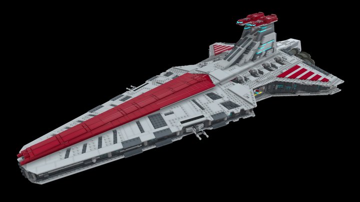 Venator Class LEGO Republic Attack Cruiser 3D Model