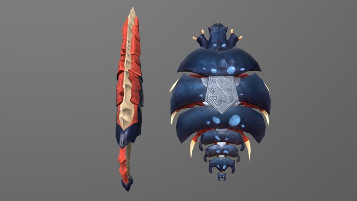 Cobalt Scarab 3D Model