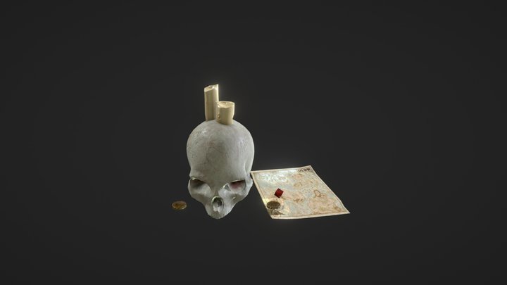 Skull Candle 3D Model