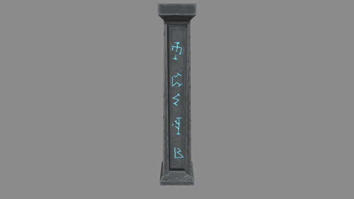 stylized pillar 3D Model
