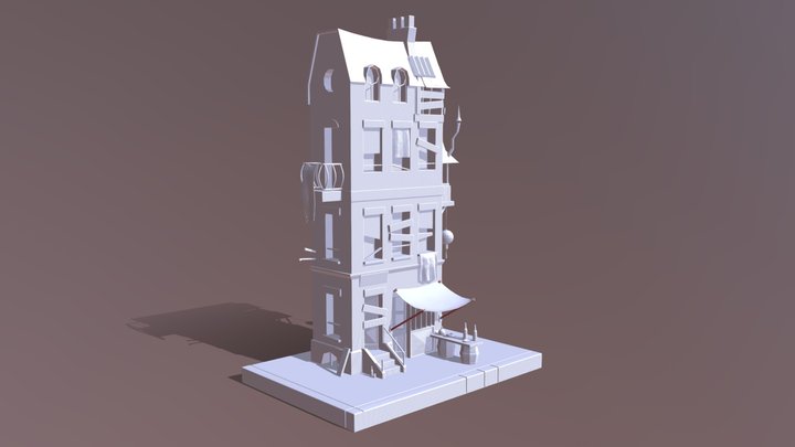 Building In Ruins, Remake By Rodolfo 3D Model