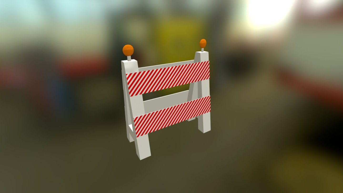 Roadworks Barrier - 3D model by AirBiscuit [981df14] - Sketchfab