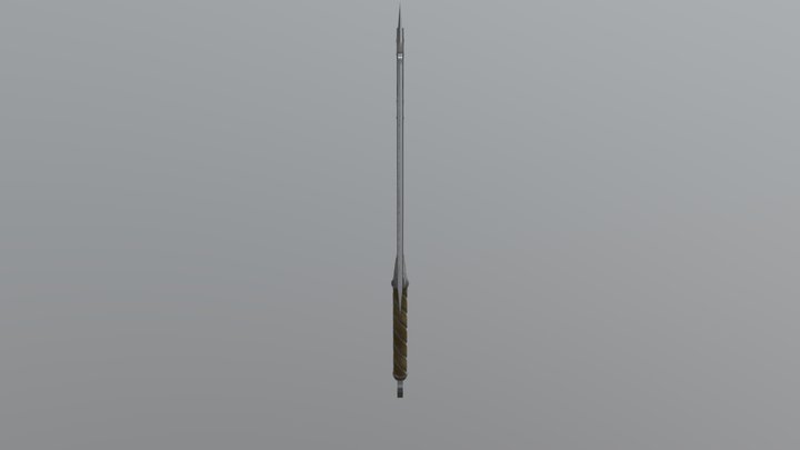 Long Sword texturized with Substance Painter 3D Model