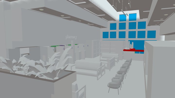 Hospital Pharmacy Waiting Room – Modelo 3D gratuito STL