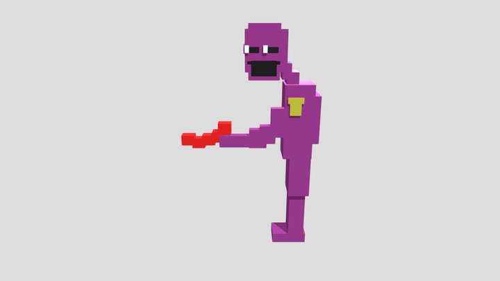 william afton-Purpule Guy from fnaf 2 3D Model