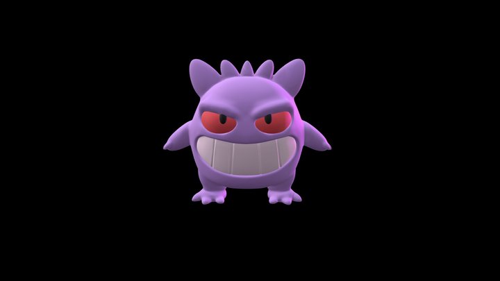 First Sculpt - Gengar Learning 3D Model