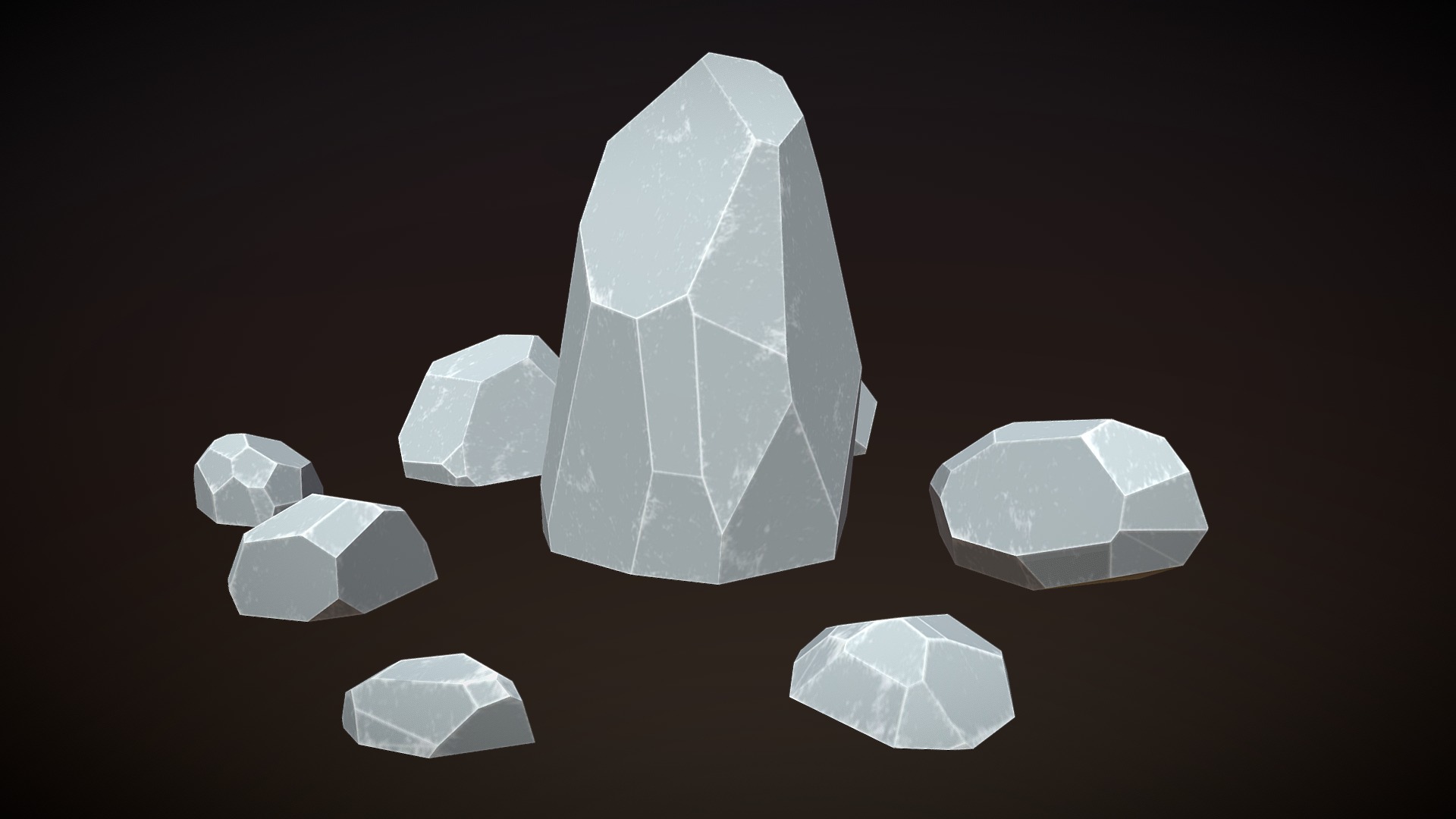 Low Poly камни