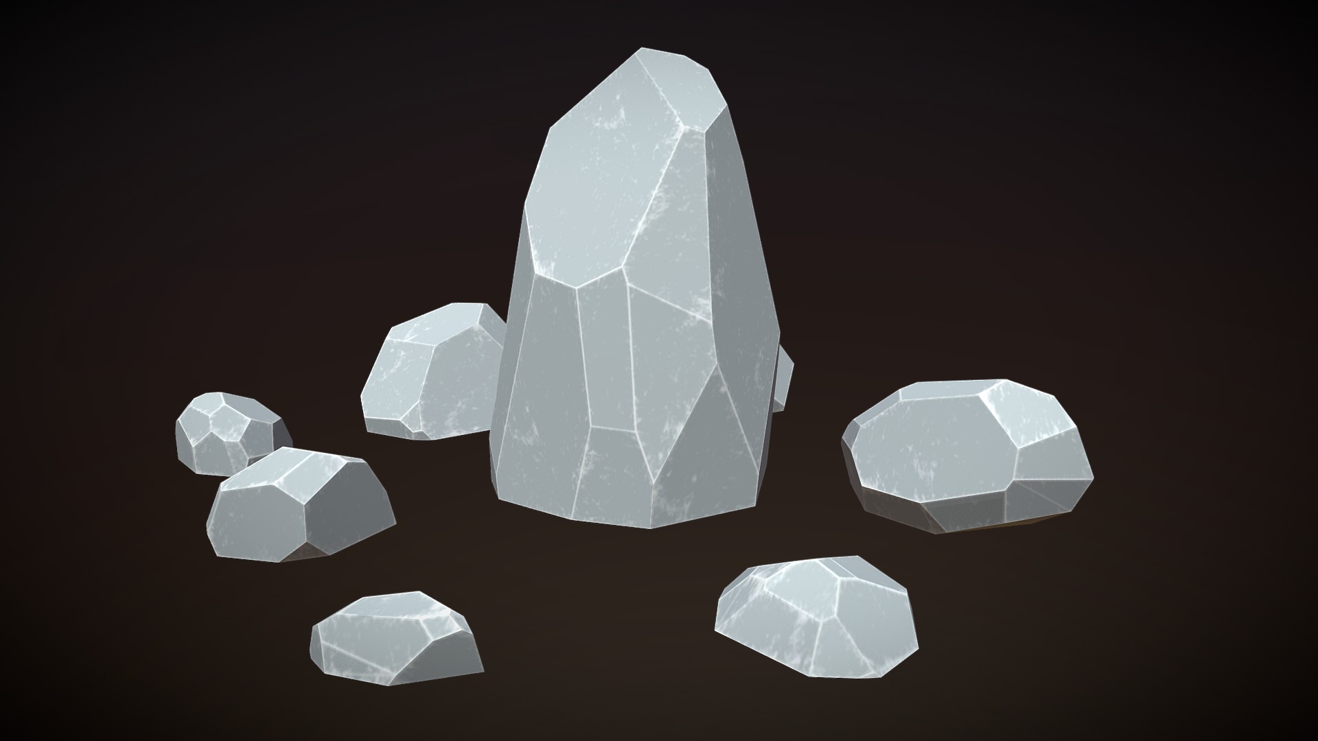 3D model Small Rocks Pack VR / AR / low-poly