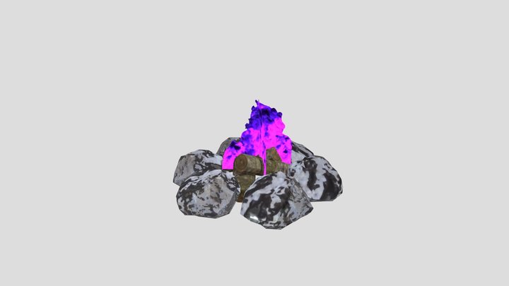 Gorilla Tag Camp Fire 3D Model