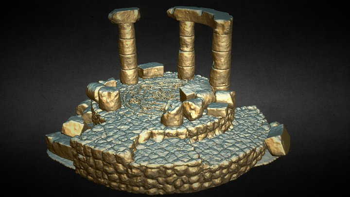 Nemoriko`s : Tabletop Ritual - Stone - Circle 3D Model