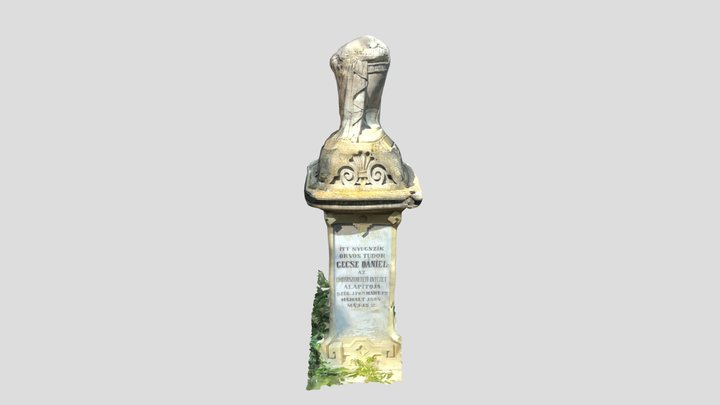 Large Cemetery Stone 3D Model