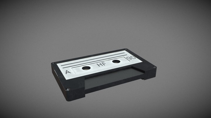 Simple Cassette Tape 3D Model