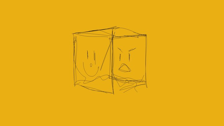 Two-faced cube 3D Model