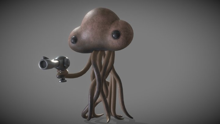 Metal Slug alien 3D Model