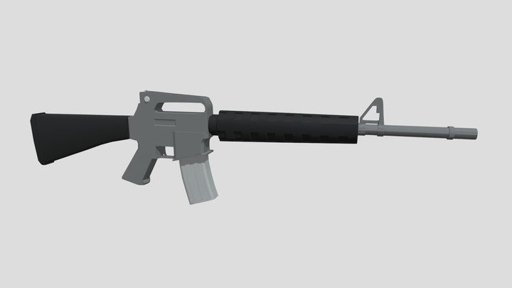 M16 low poly 3D Model