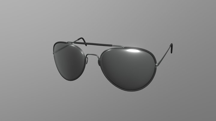 Aviator Sunglasses (Metallilc) 3D Model