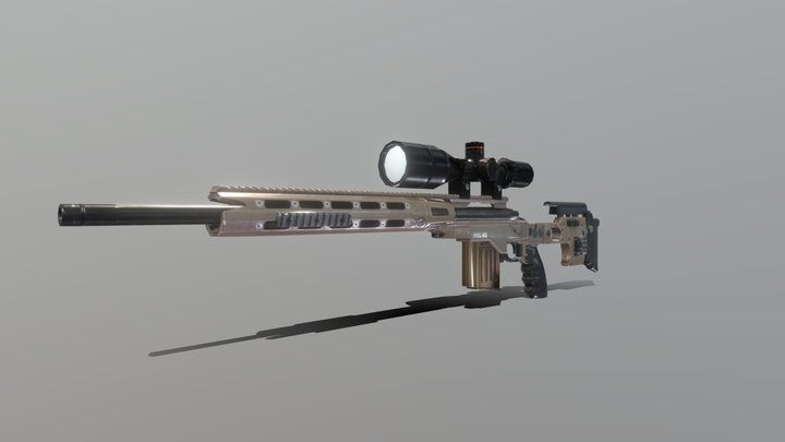Sniper Shot Remington MSR 3D Model