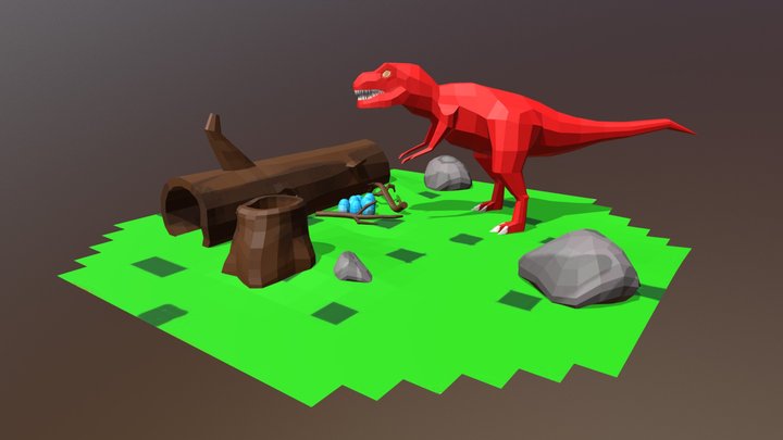 Lowpoly Dino 3D Model