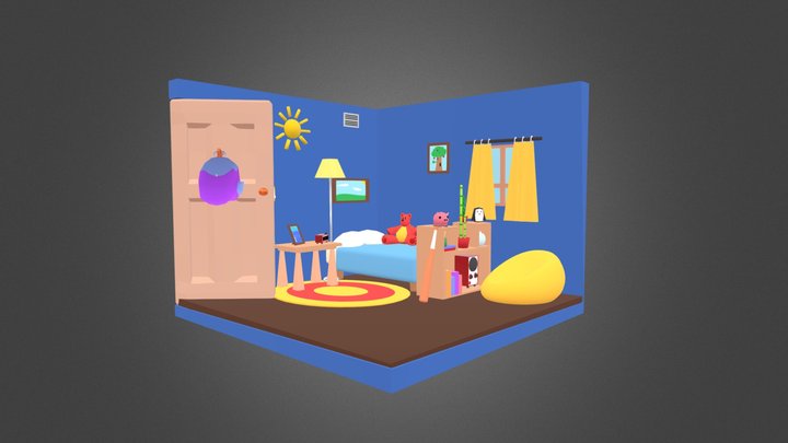 Isometric Room 3D Model