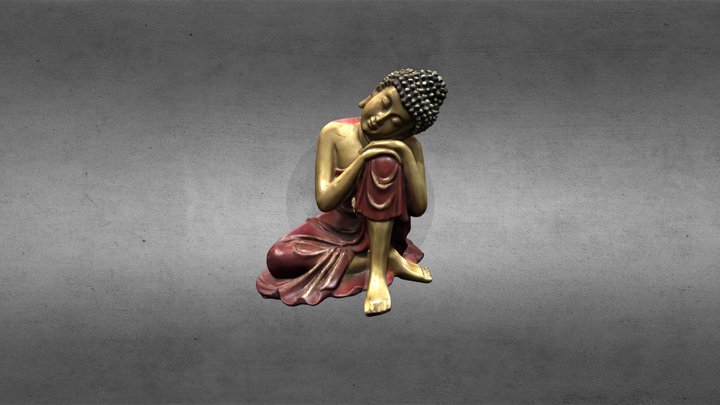 Colored Buddha 3D Model