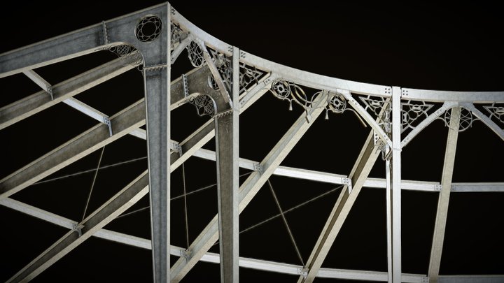 Stained glass window in SPA 3D Model