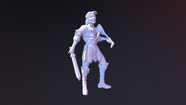 "Gus" - Bard with Lute and Sword