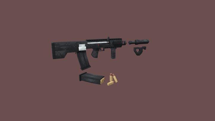 Ash-12 low poly 3D Model