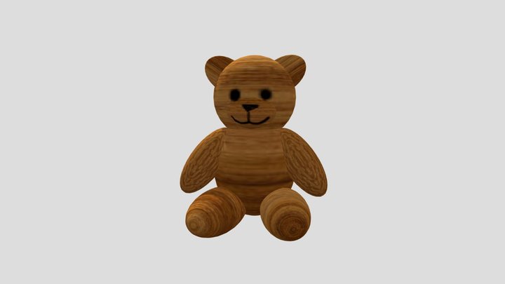 Wooden_teddy_bear 3D Model