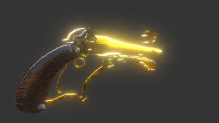 Steampunk pistol 3D Model