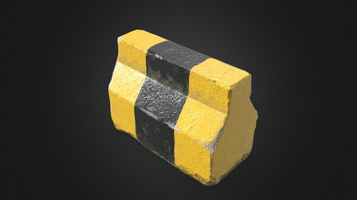 Concrete Barrier 1_Tafa7eet 3D Model