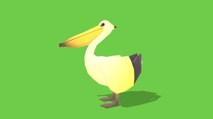 Pelican - Animated Low Poly – Kostenloses 3D-Modell STL