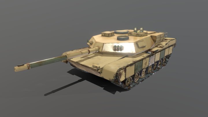 Handpainted Abrams Test 3D Model