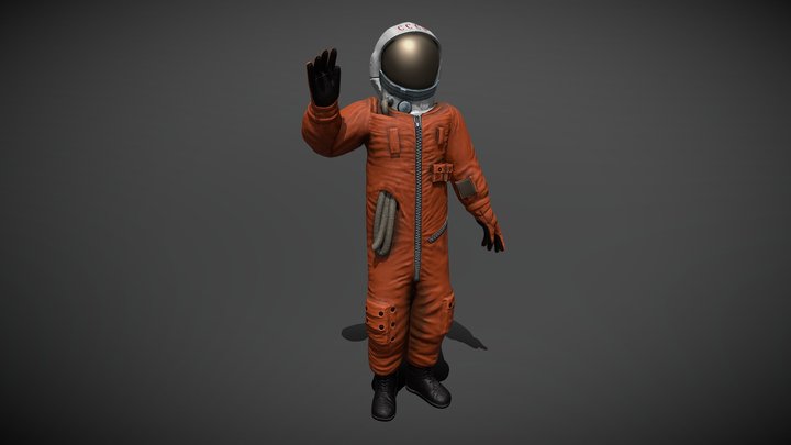 Yuriy Gagarin's space suit "СК-1" 3D Model