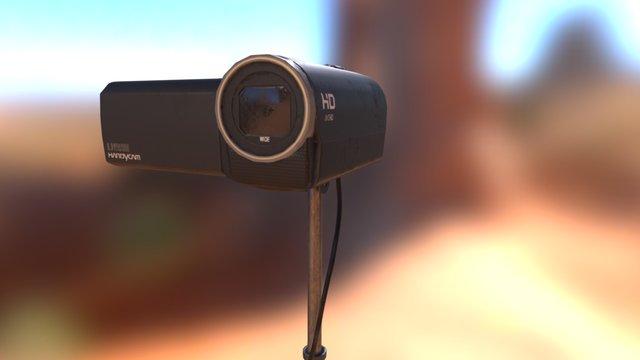 Video Camera + Stand 3D Model
