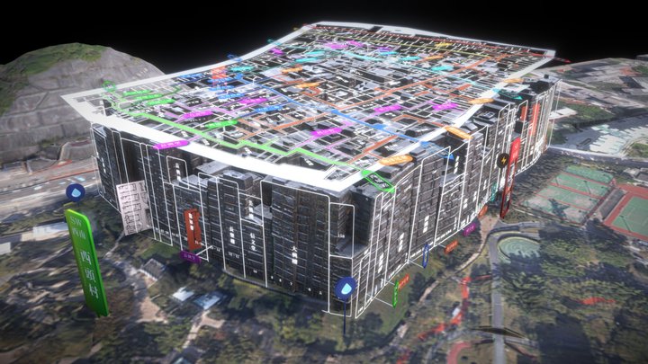 Kowloon Walled City (3D Map) 九龍城砦 3D地圖 V0.2 3D Model