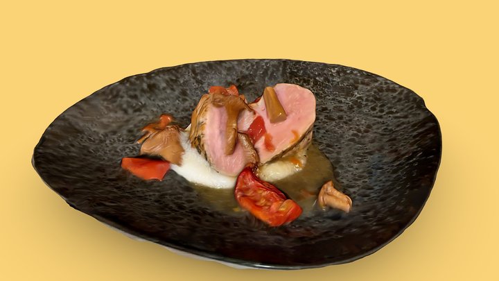 Pork Belly With Dried Tomatoes - food 3D Scan