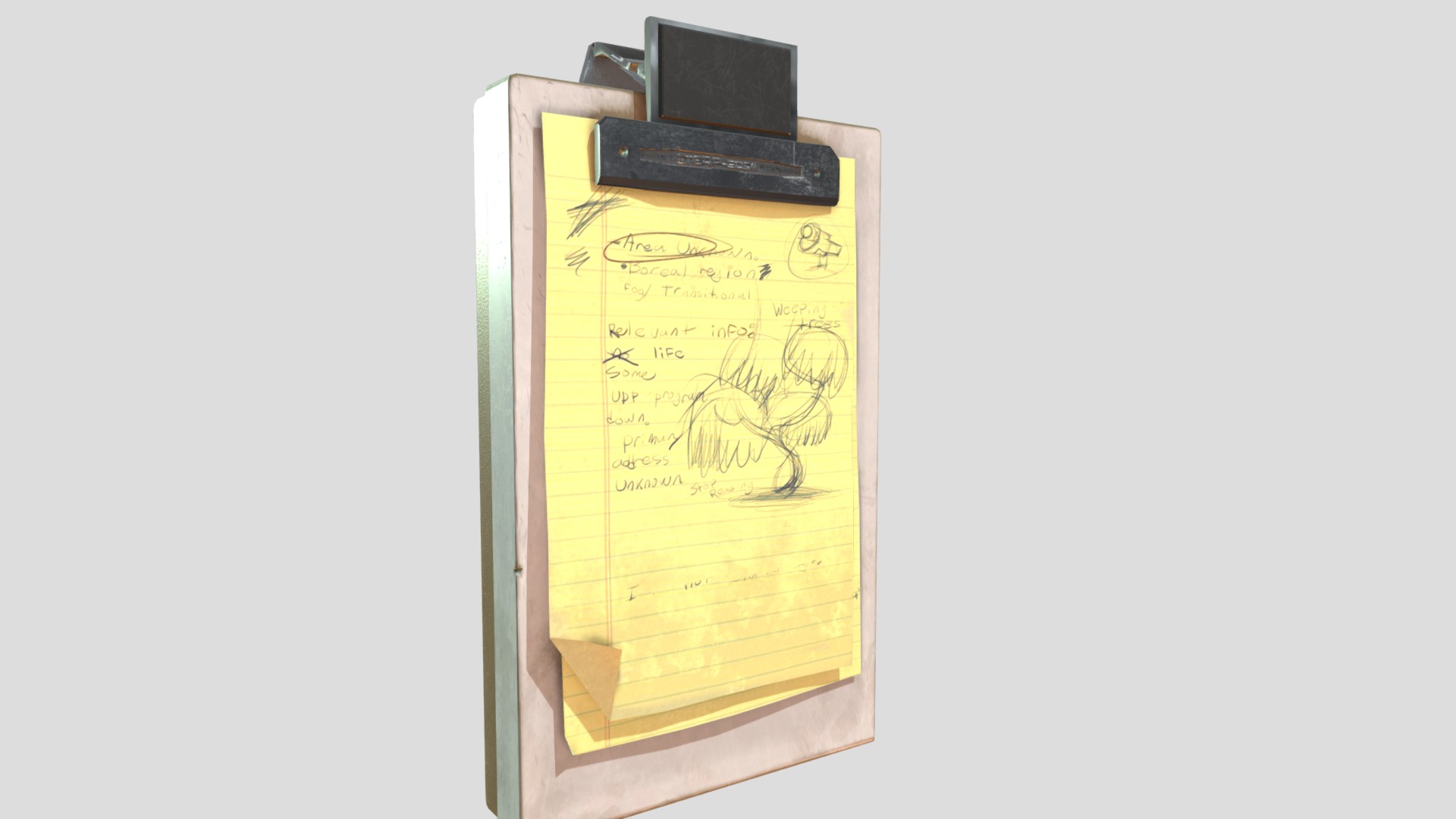 3D model Clipboard - This is a 3D model of the Clipboard. The 3D model is about text.