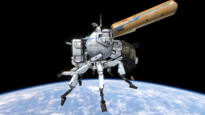 Fly Space Station 3D Model