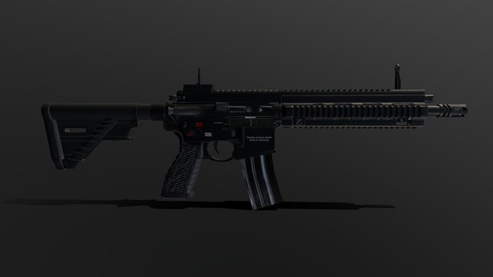 HK416 Test 3D Model