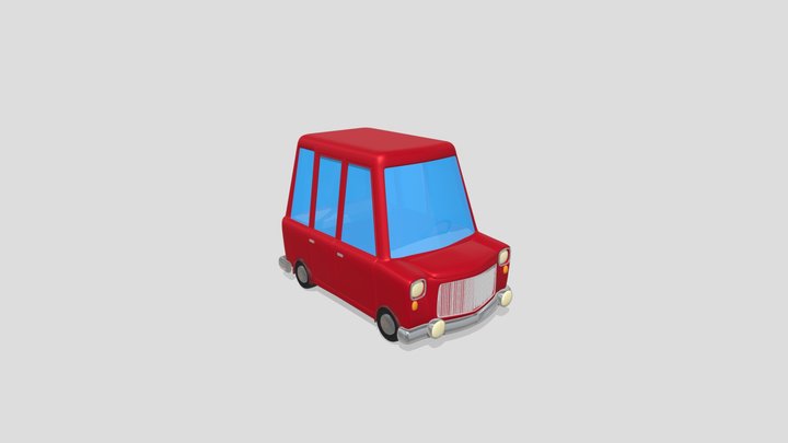 Toon Car 3D Model