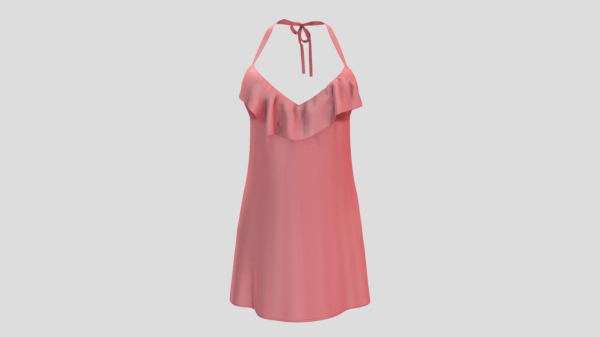 Female Summer Ruffle Cami Dress - Buy Royalty Free 3D model by 3dia ...